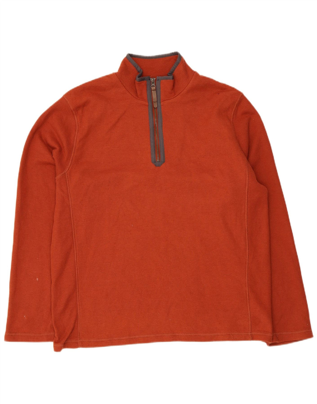 Mountain Warehouse Mens Zip Neck Sweatshirt Jumper Medium Brown Polyester