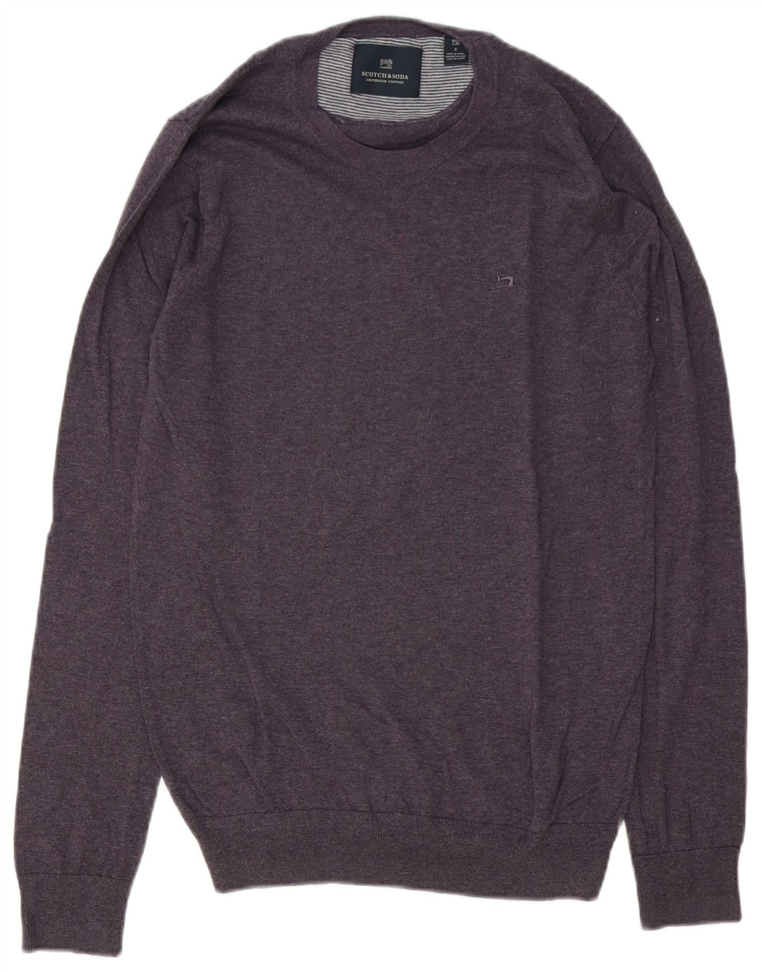 Scotch & Soda Mens Crew Neck Jumper Sweater Small Purple