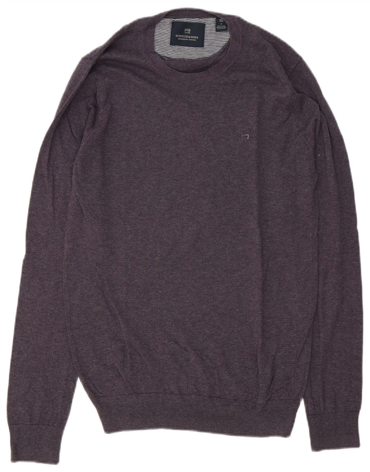 Scotch & Soda Mens Crew Neck Jumper Sweater Small Purple