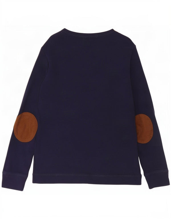 Ralph Lauren Damen Reitoberteil Langarm UK 12 Mittel Marineblau