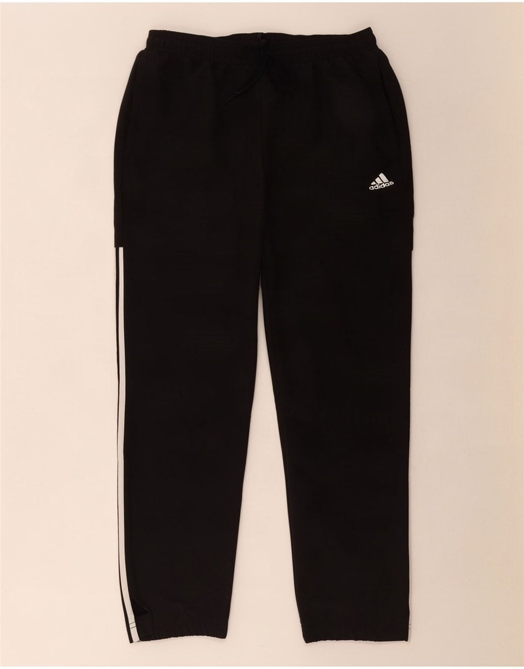 Adidas Mens Tracksuit Trousers Large Black Polyester
