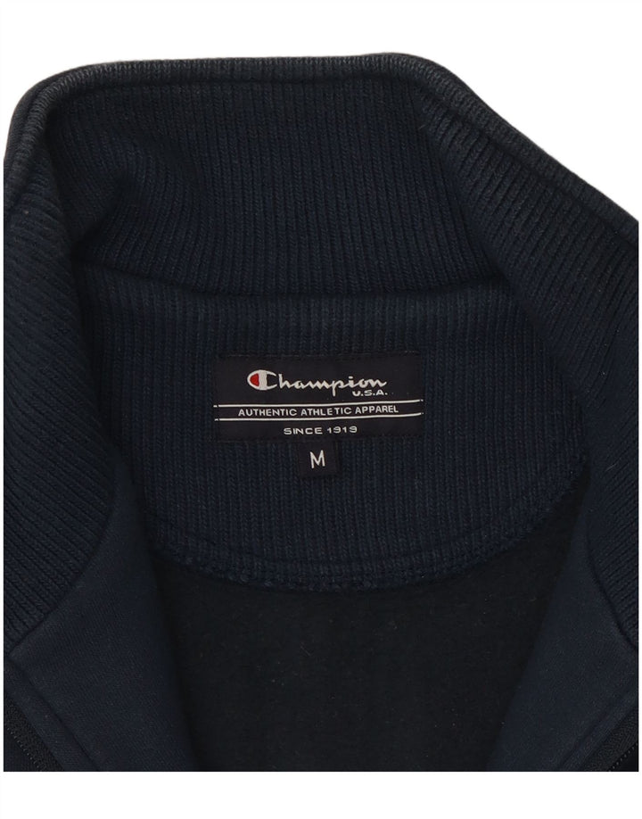 Champion Herren-Trainingsanzug-Oberteil aus mittelblauer, marineblauer Baumwolle
