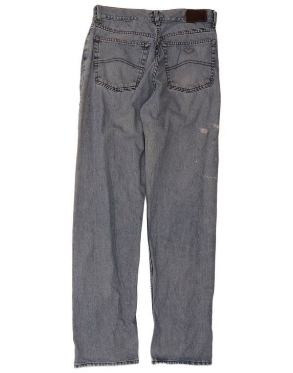 Armani Dame Straight Jeans W34 L33 Blå Bomuld