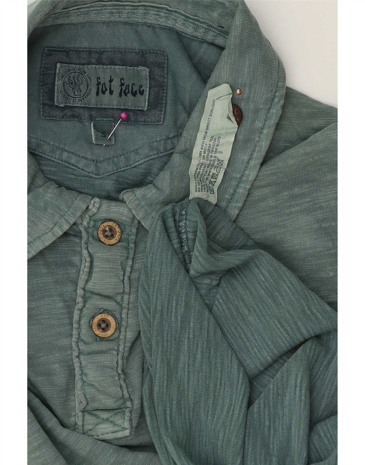 Fat Face Herre Polo Shirt Lille Grøn Flecked Bomuld