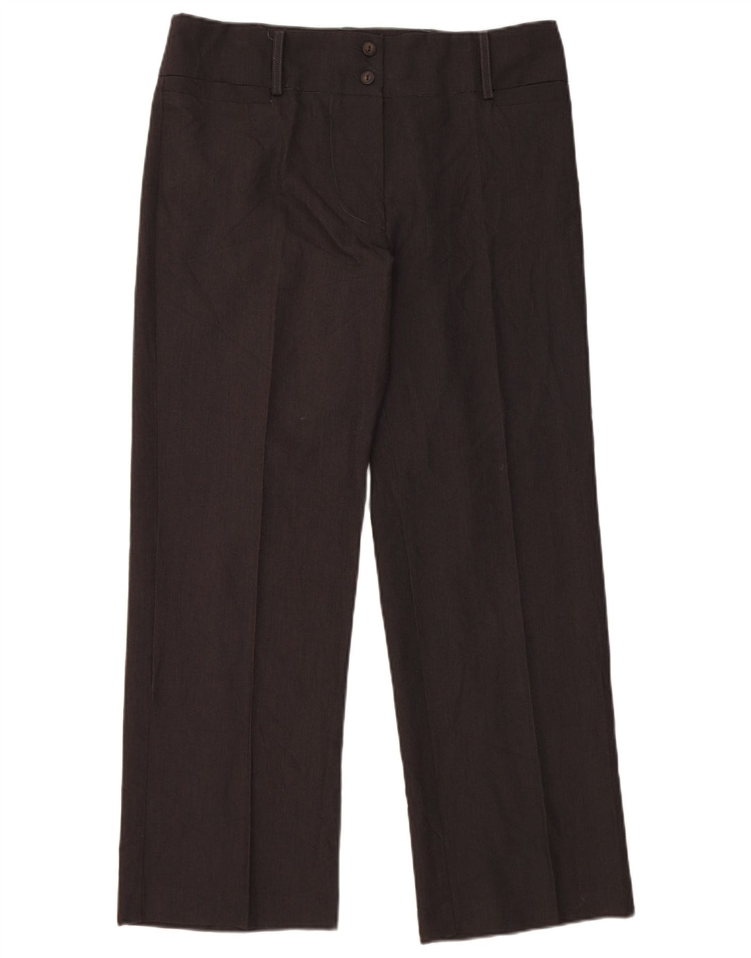 Essential Womens Straight Casual Trousers US 12 Large W32 L28 Grey