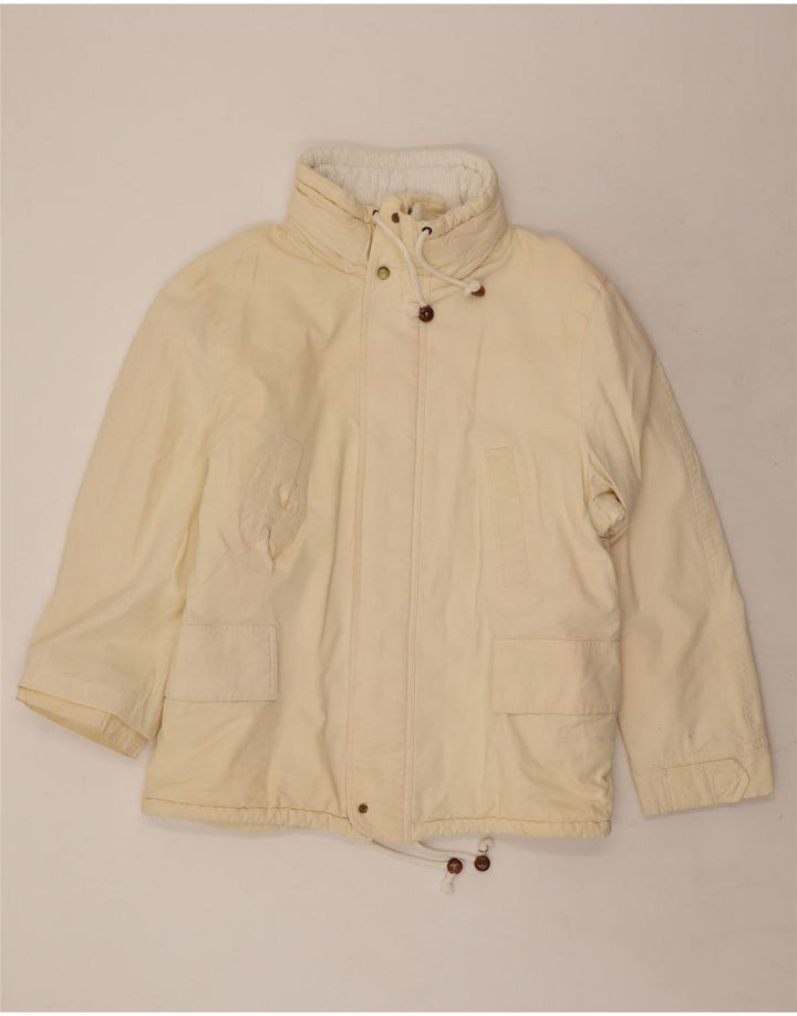 Ocean Star Mens Hooded Utility Jacket IT 54 2XL Off White Cotton