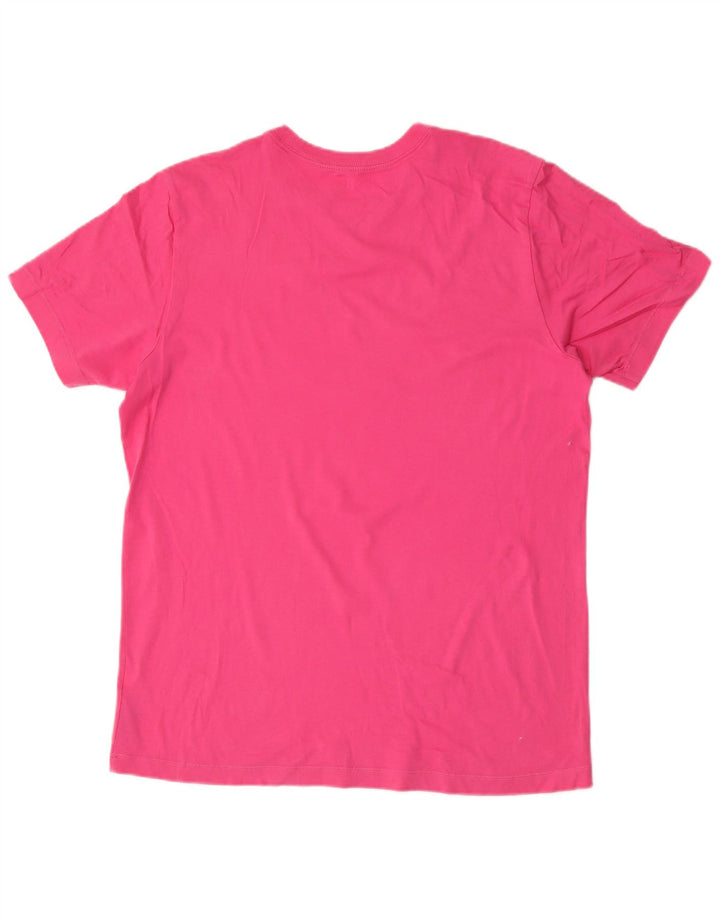 NIKE Mens Graphic T-Shirt Top Large Pink Cotton