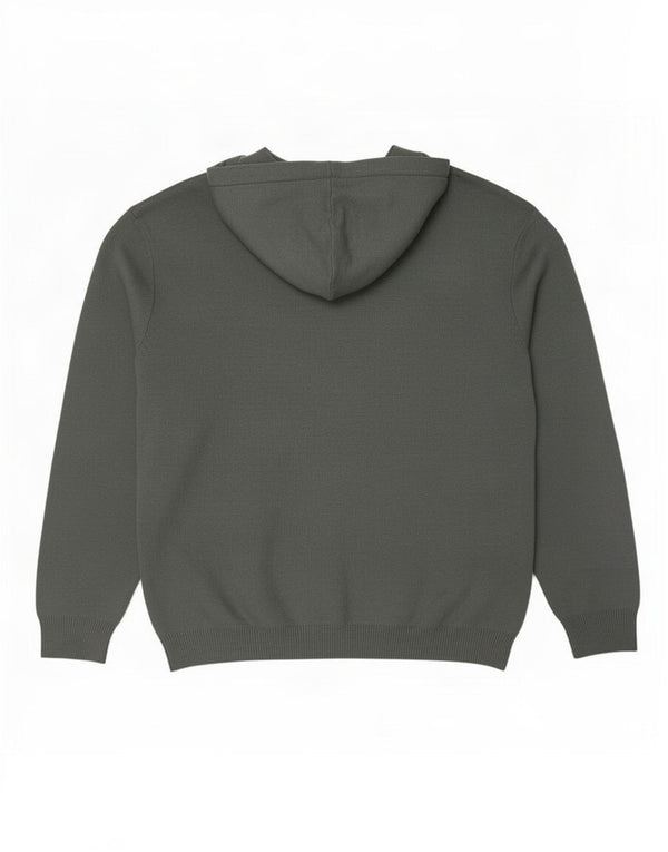 Zara Mens Hooded Jumper Sweater Large Grey Viscose