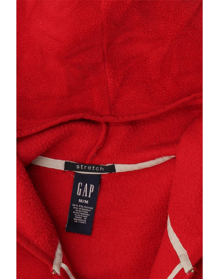 Женская флисовая куртка Gap стрейч с капюшоном UK 14, средний красный полиэстер