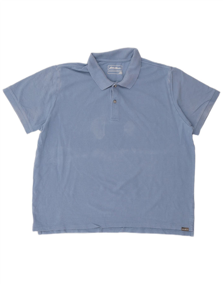 Eddie Bauer Mens Polo Shirt 2XL Blue Cotton