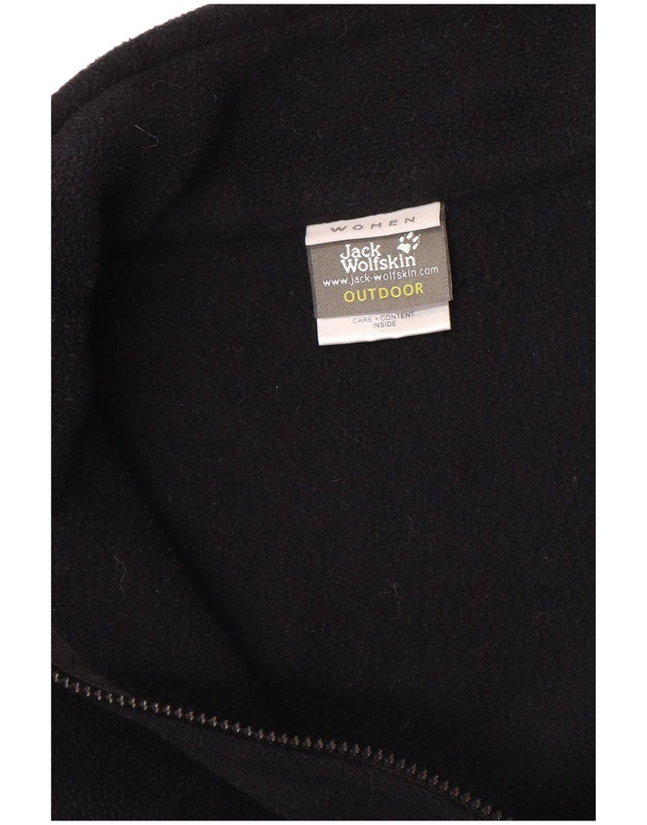 Jack Wolfskin Womens Liner Fleece Jacket UK 18/20 XL Black Polyester
