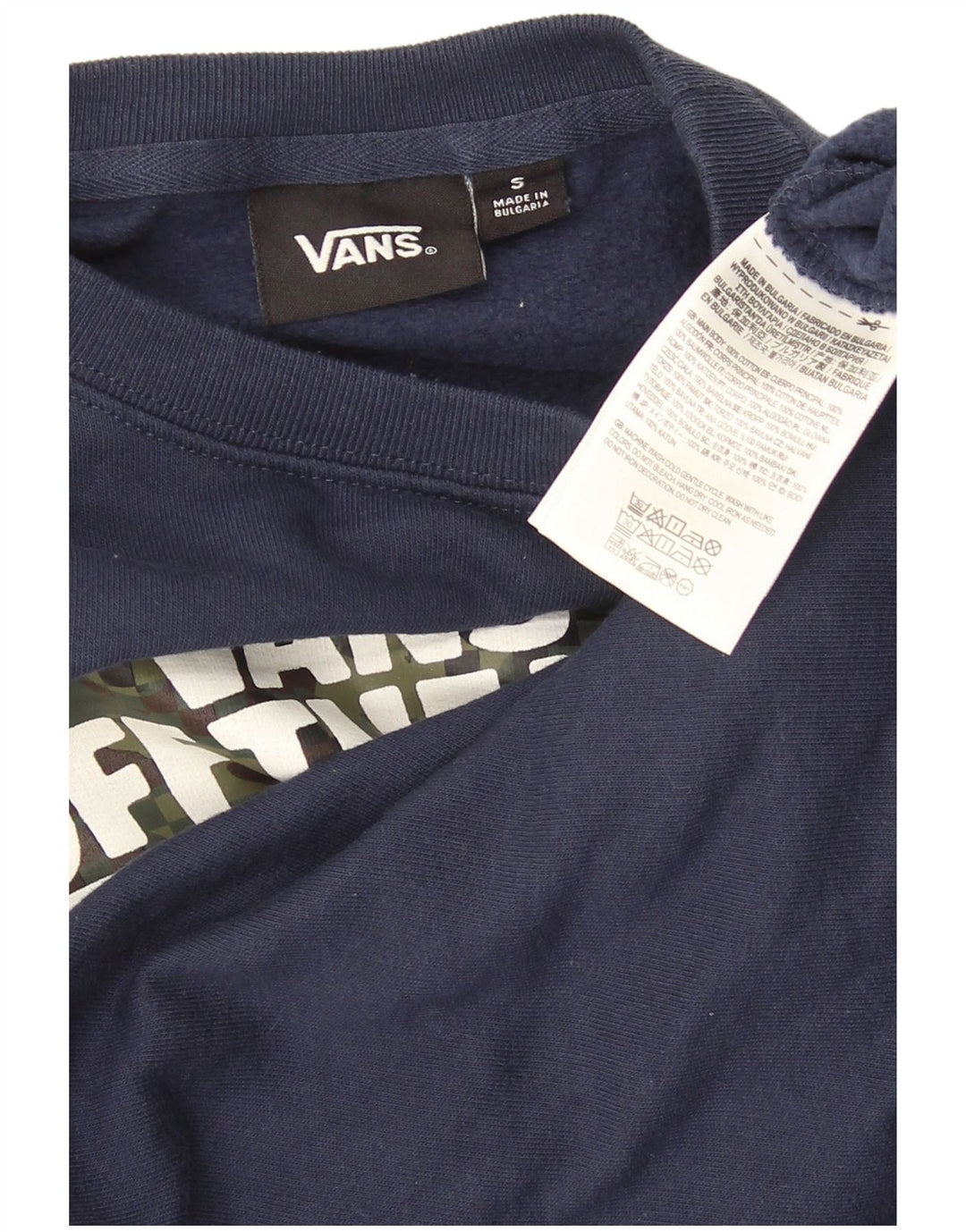 Vans Drenge Grafisk Sweatshirt Jumper 7-8 år Lille marineblå bomuld