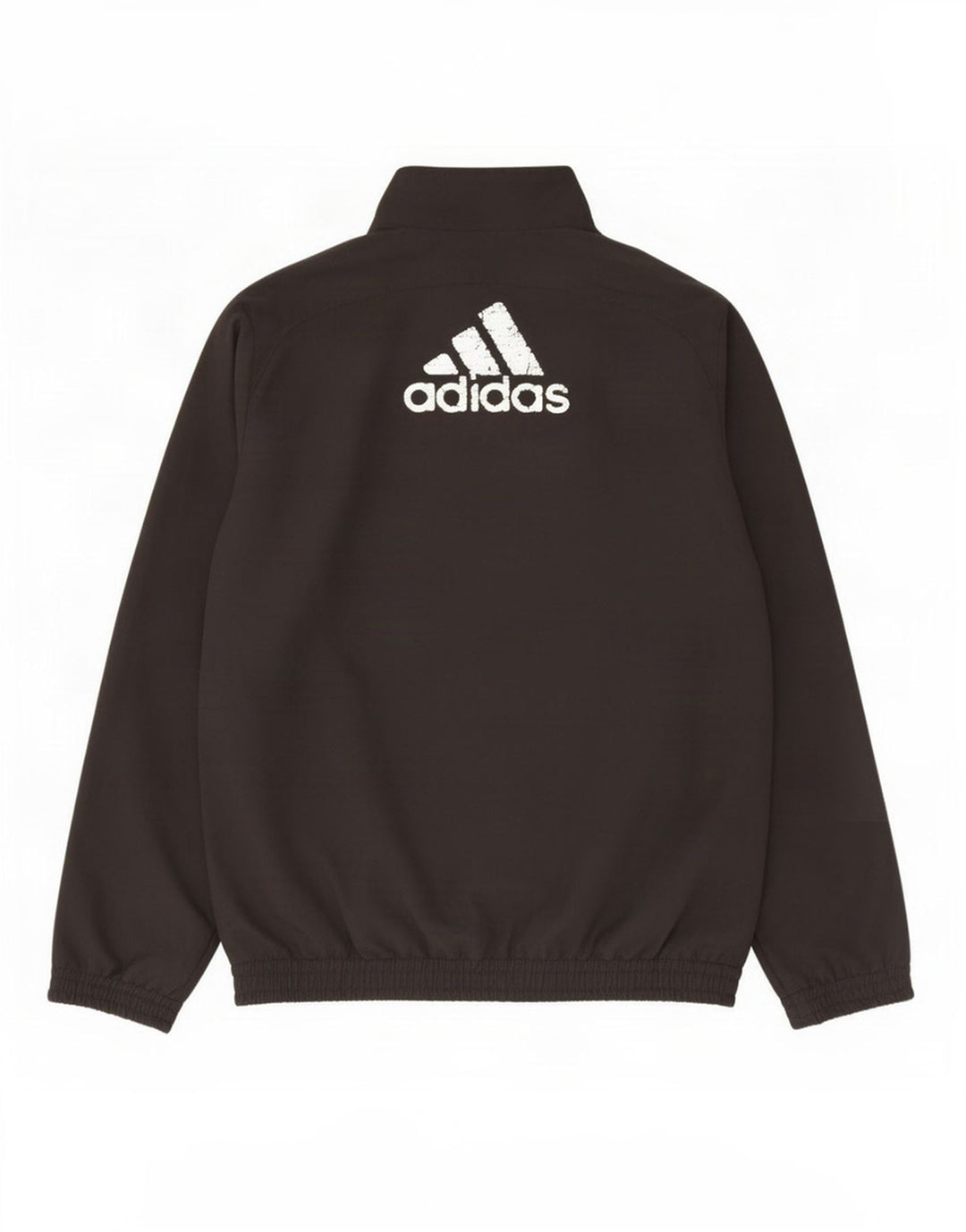 Adidas Boys Graphic Tracksuit Top Jacket 11-12 Years Black Polyester