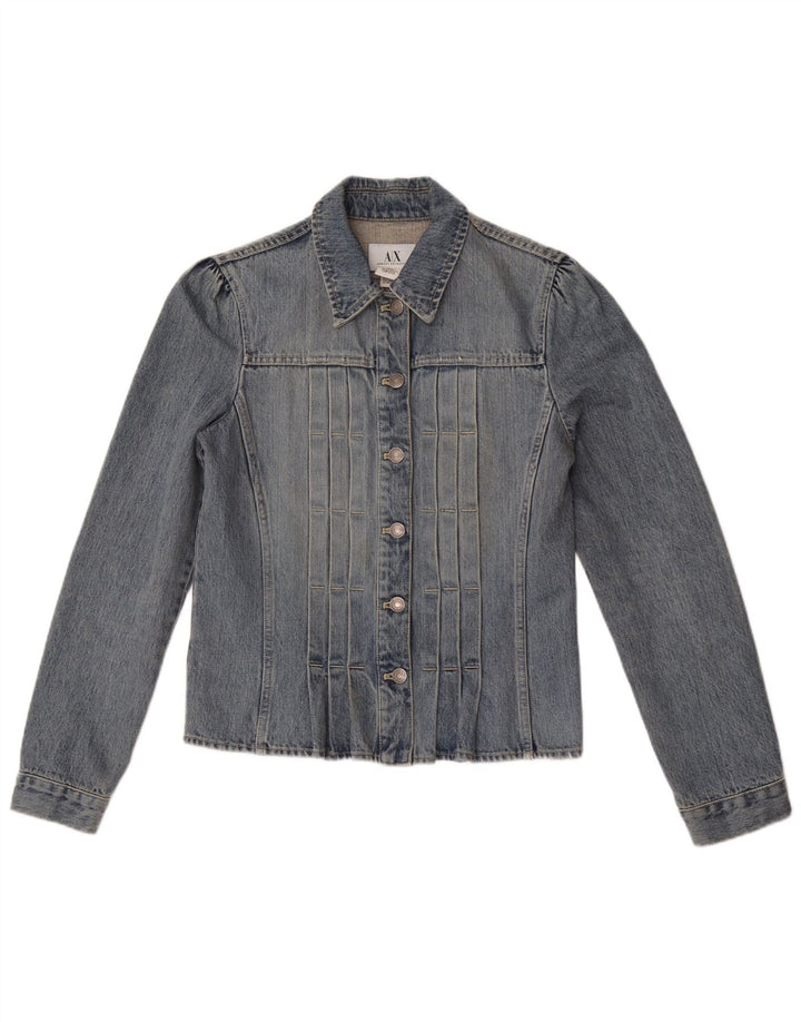 Giacca in denim da donna Armani UK 12 cotone blu medio