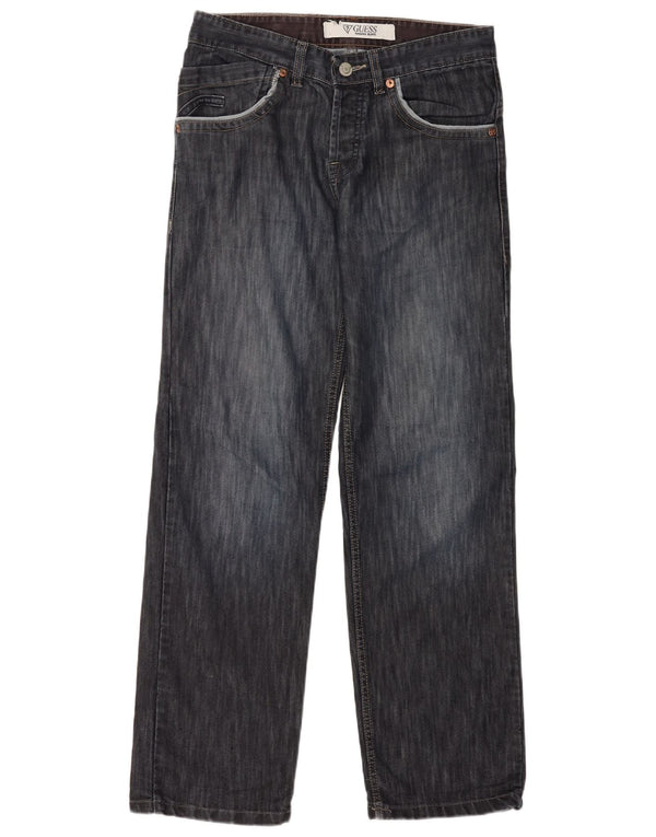 Guess Mens Straight Jeans W32 L32 sötétkék pamut