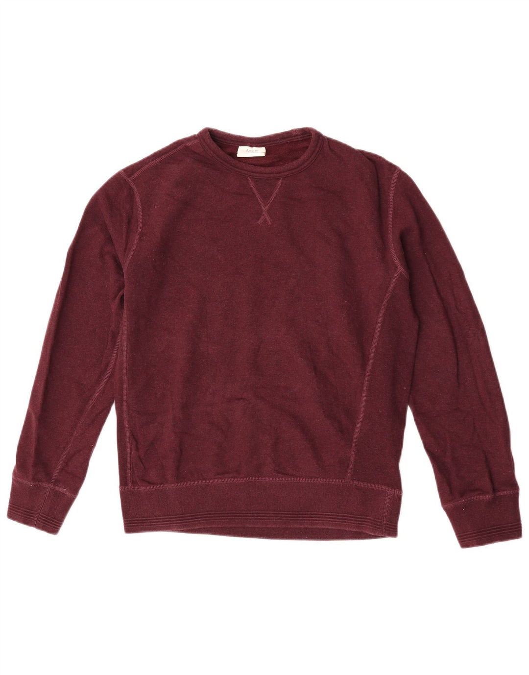 Marks & Spencer Mens Sweatshirt Jumper Small Burgundy Cotton