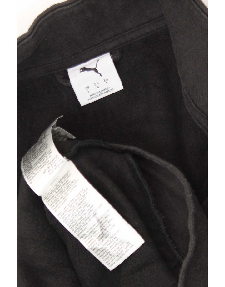 Puma Mens Tracksuit Top Jacket Large Black Cotton