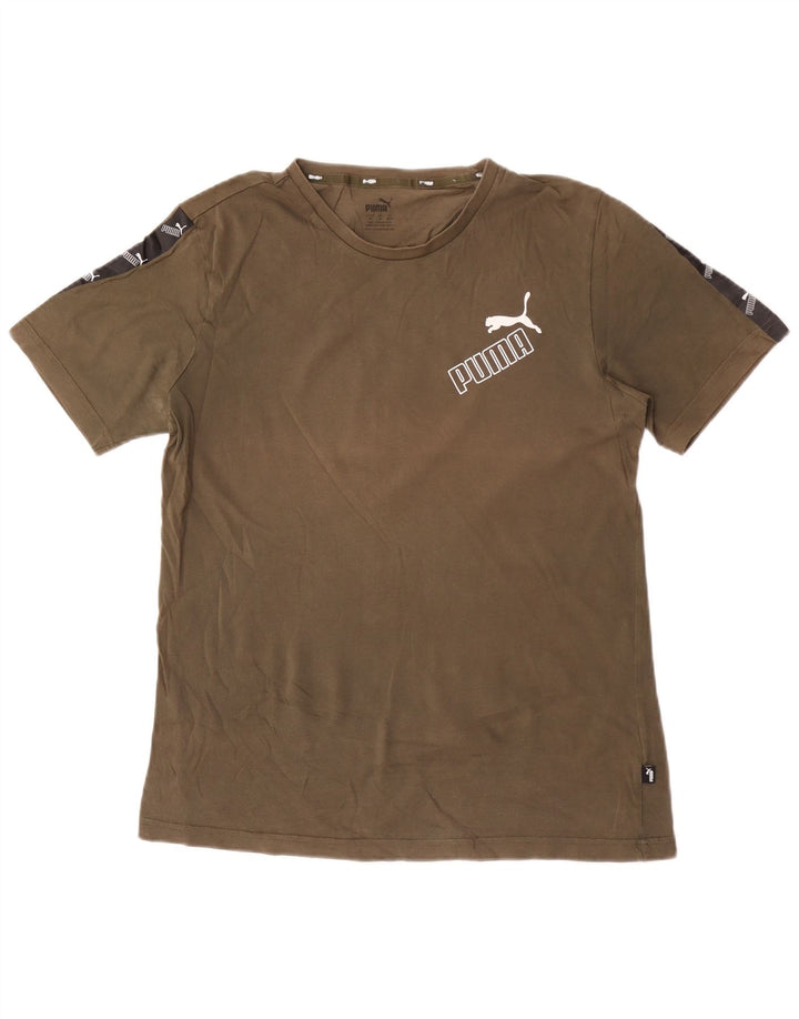 T-shirt grafica da uomo Puma media cachi