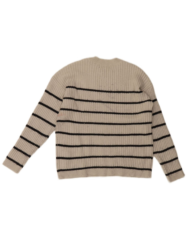 Marks & Spencer Damen-Pullover mit Rundhalsausschnitt, Gr. 12, Mittel, gebrochenes Weiß