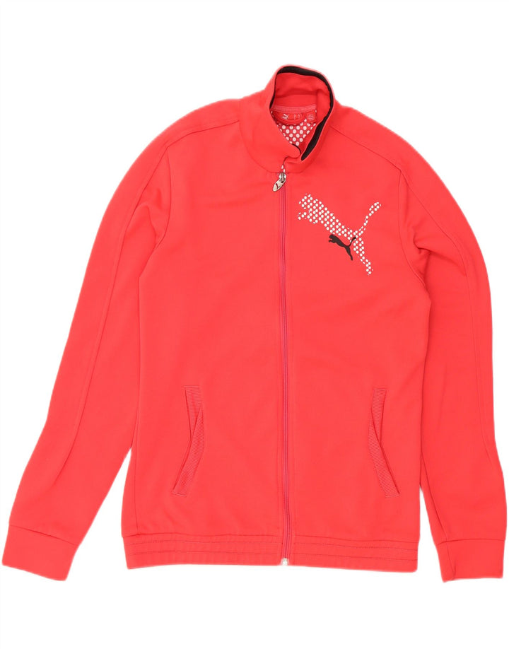 PUMA Womens Graphic Tracksuit Top Jacket UK 16 Large  Pink Polyester Vintage Puma and Second-Hand Puma from Messina Hembry 