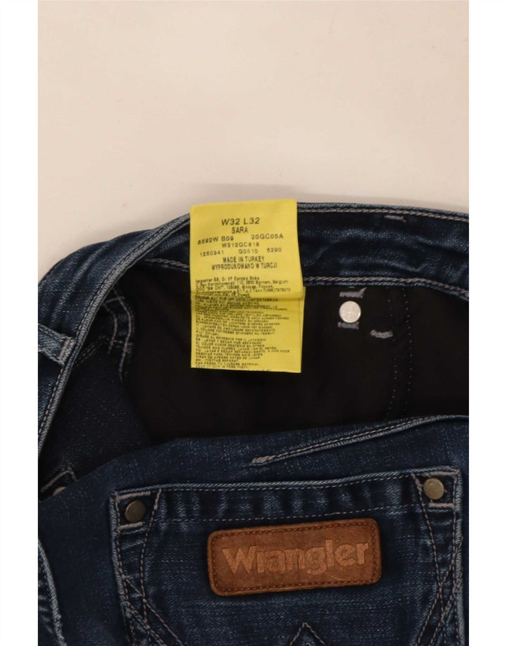 Wrangler Womens Sara Straight Jeans W32 L32 Blue Cotton