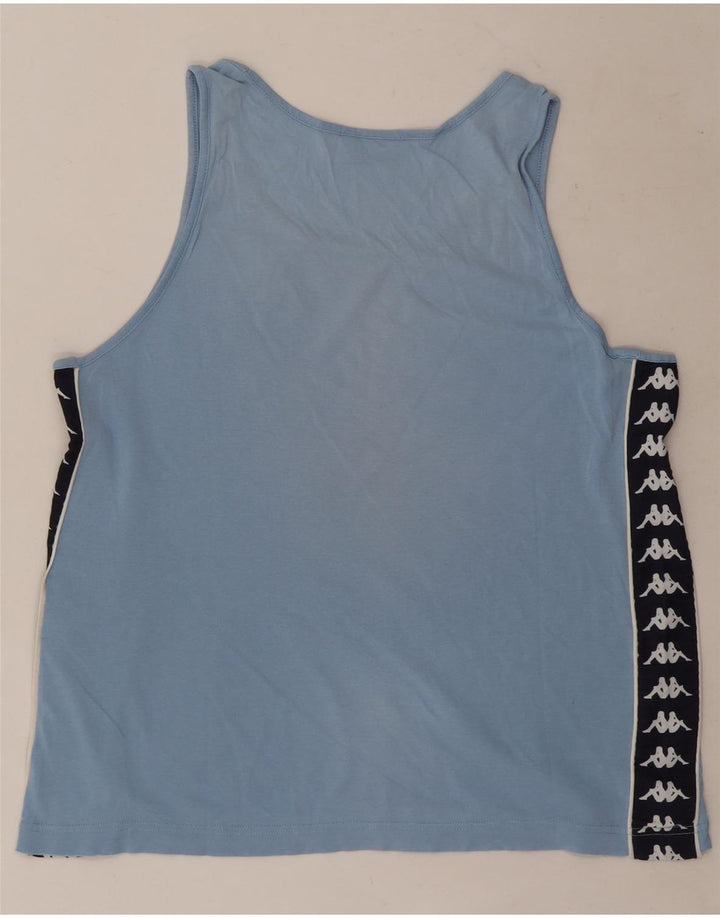 Kappa Hombre Camiseta Sin Mangas Con Gráfico Large Azul Colorblock