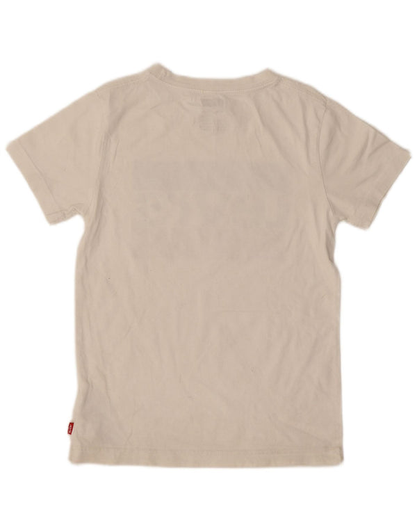 Levi's Boys Graphic T-Shirt Top 8-9 ετών Μικρό λευκό βαμβακερό