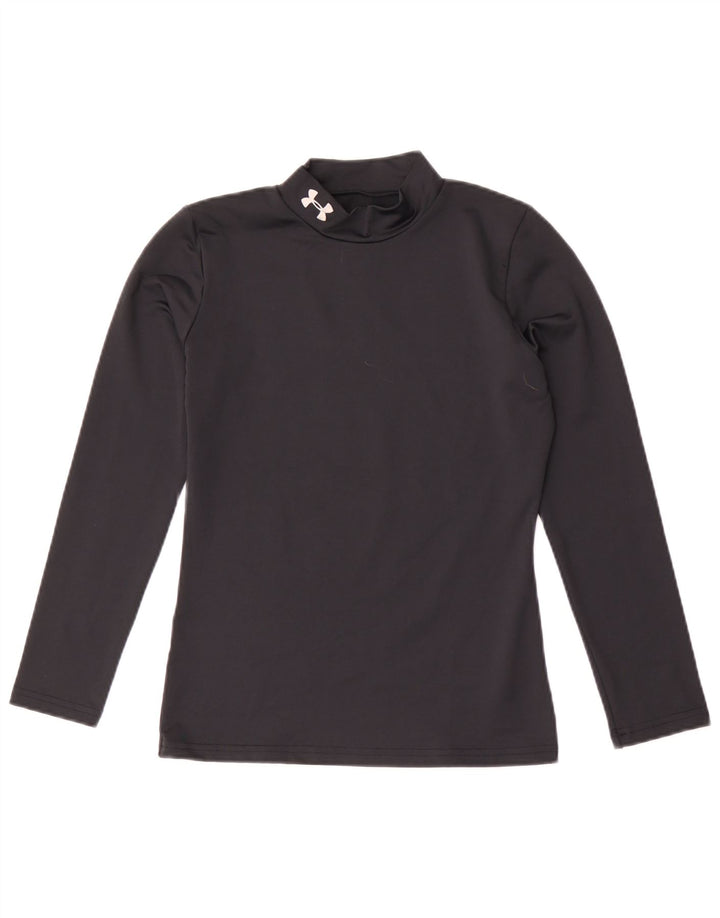 Under Armour Boys Cold Gear Top Long Sleeve 11-12 Years Large Black