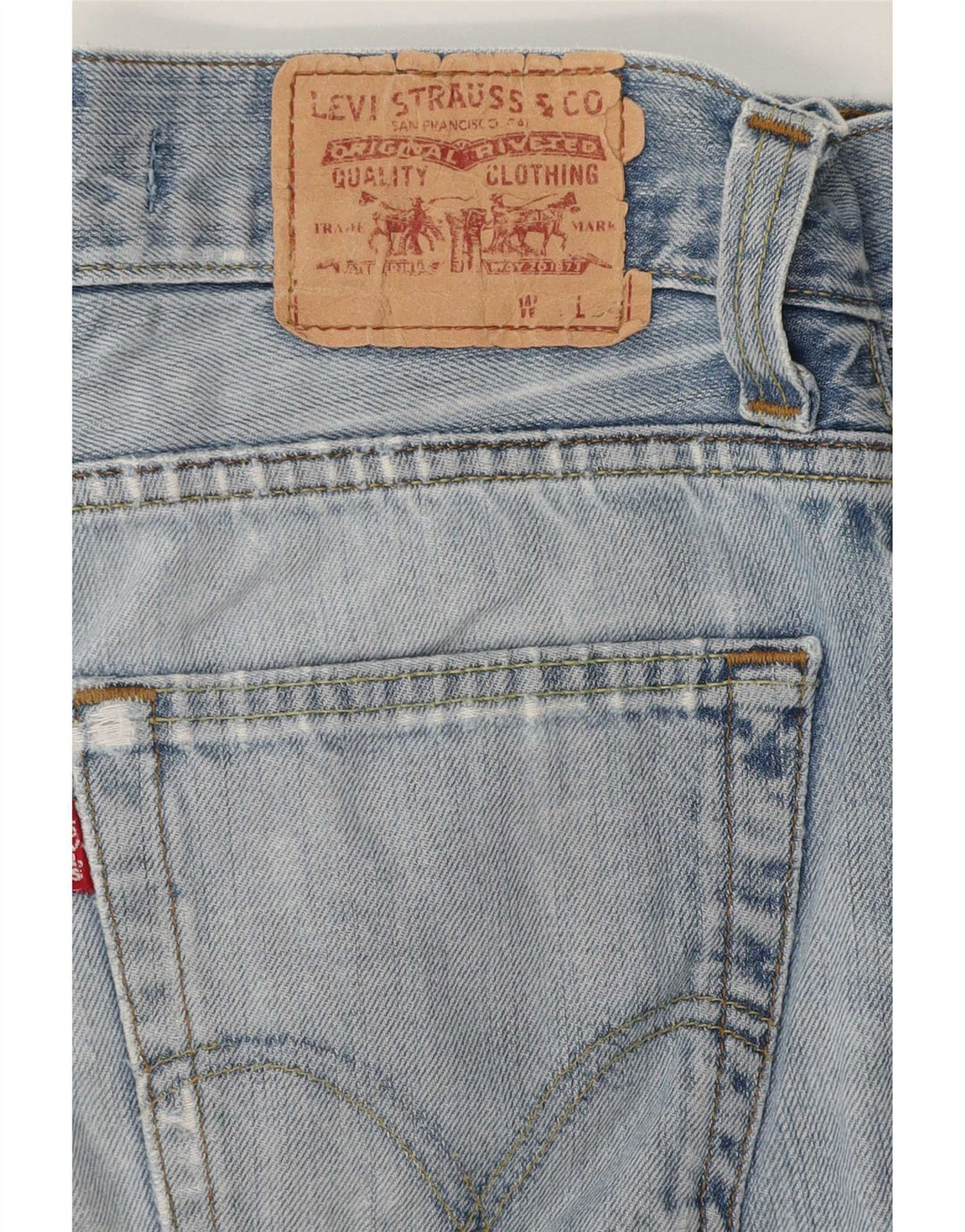 Levi's Short en Jean Slim 511 Femme W26 Petit Bleu