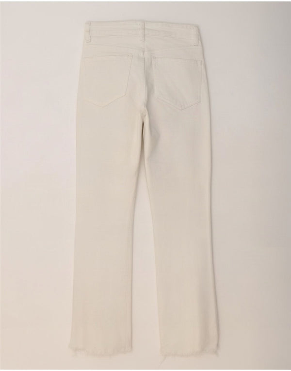 Blugi Drepți Femei Zara EU 36 XS W26 L26 Bumbac Alb