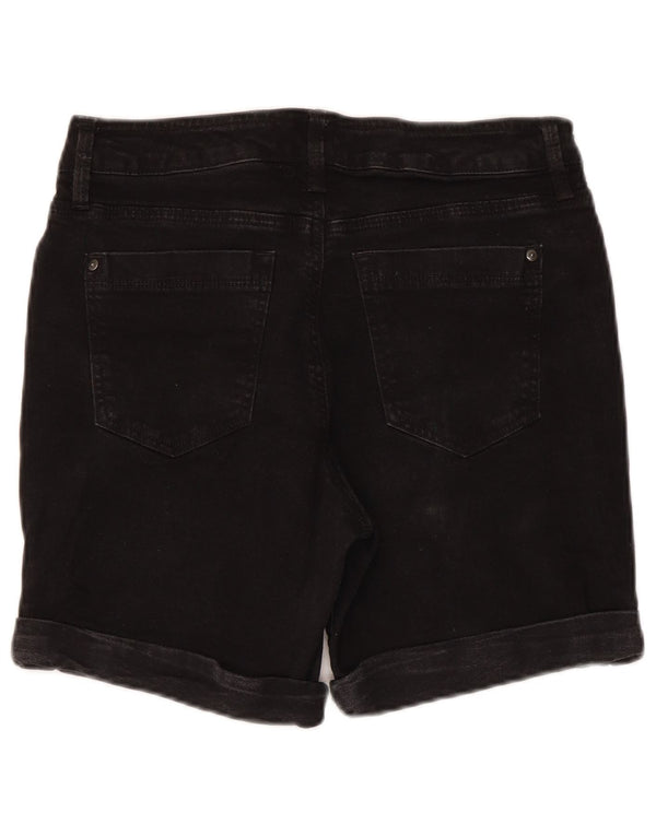 Pantaloncini di jeans da donna Dkny US 12 Large W30 cotone nero