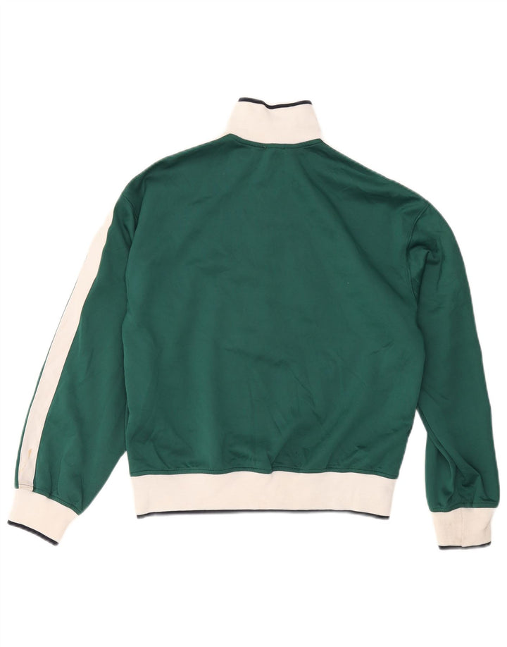 Zara træningsdragt topjakke til kvinder UK 10 Small Green Colourblock Polyester