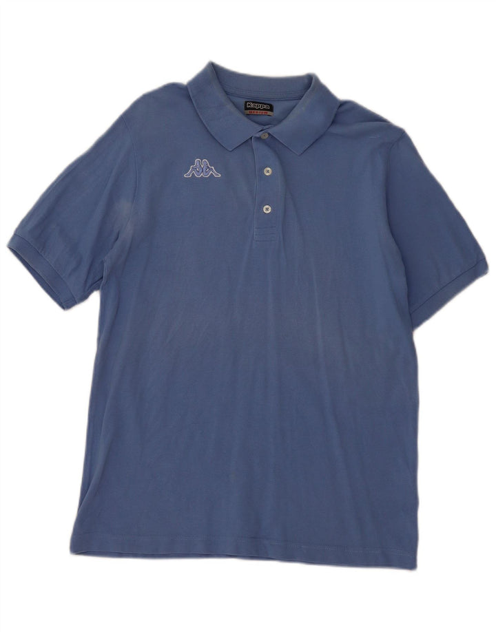 Polo Kappa Uomo Blu Medio in cotone