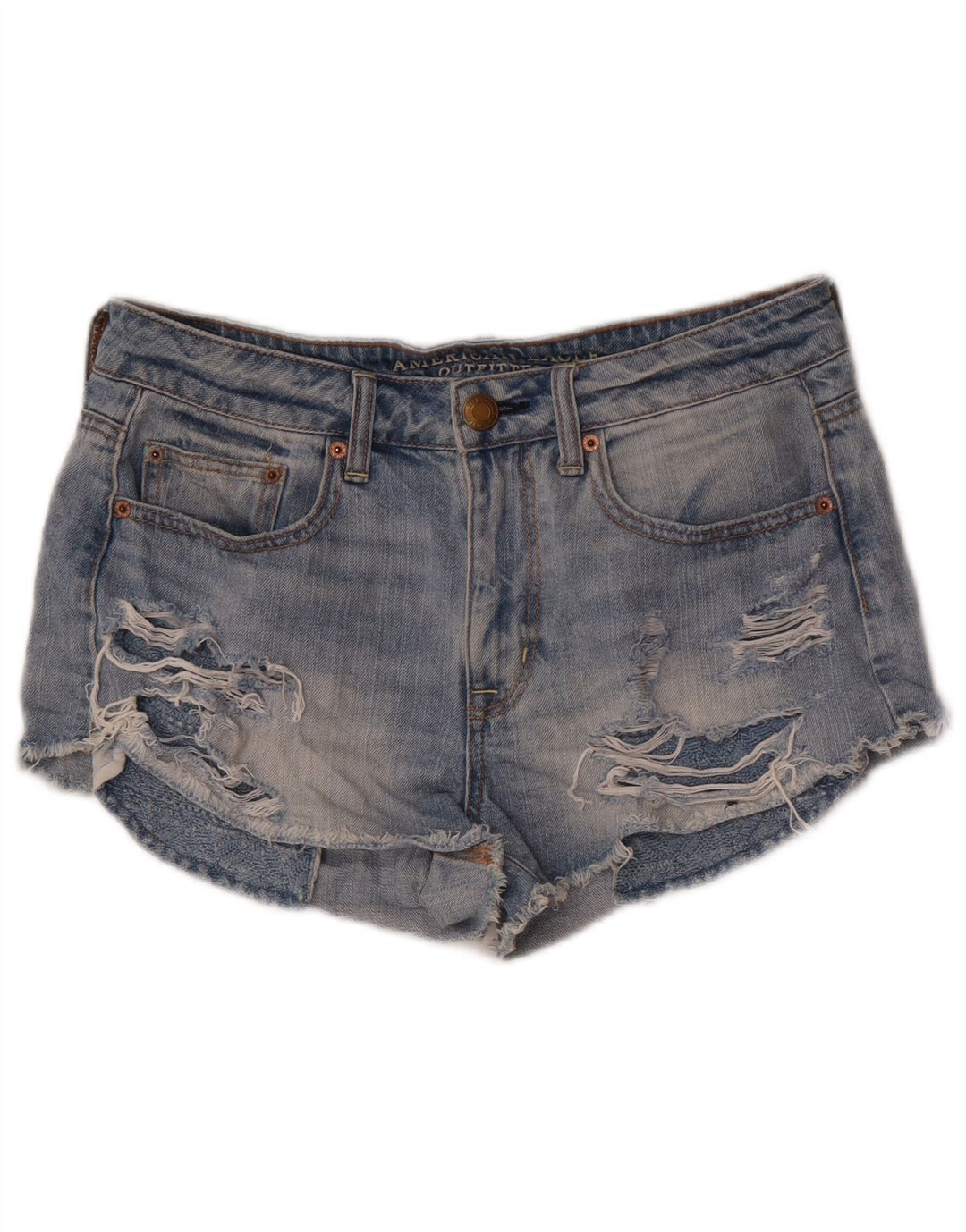Женские джинсовые шорты American Eagle с потертостями США 8, средние W30, синие