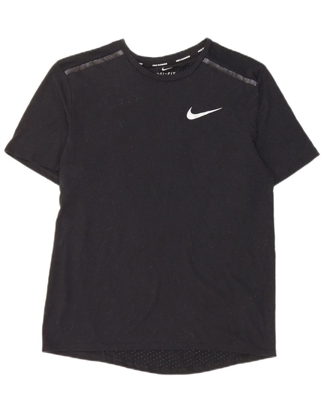 Nike Mens Running T-Shirt Top Small Black Polyester
