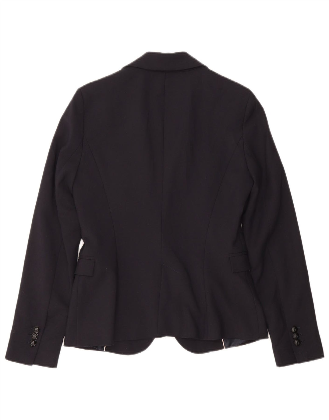 Zara Γυναικείο Μπλέιζερ με 1 Κουμπί Μπουφάν UK 12 Medium Navy Blue Acetate