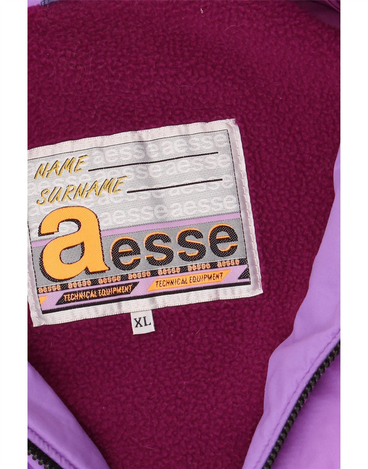 AESSE Mens Hooded Ski Jacket UK 42 XL Purple