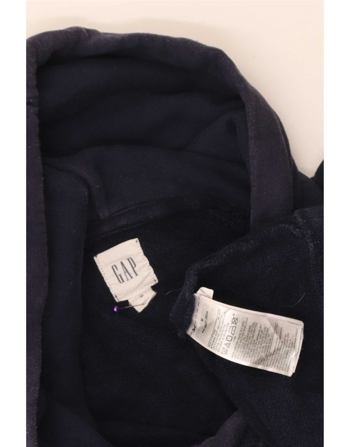 Gap Mens Graphic Hoodie Jumper Medium Navy Blue Cotton