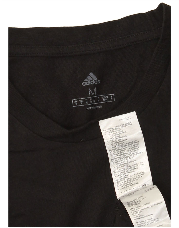 Tricou pentru bărbați Adidas Top Mediu Negru Bumbac