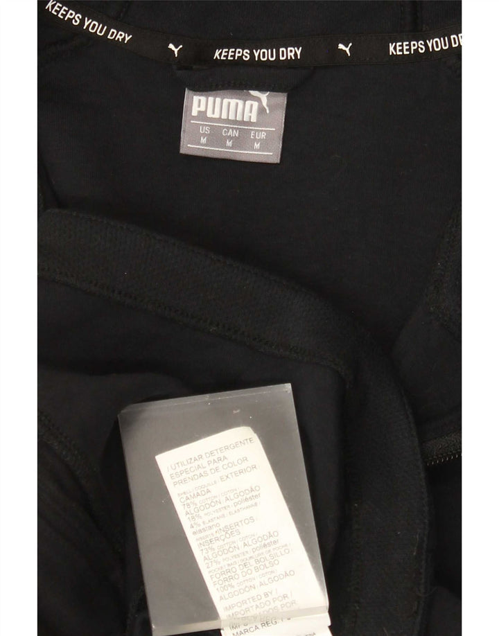 Puma Mens Zip Hoodie Sweater Medium Black Cotton