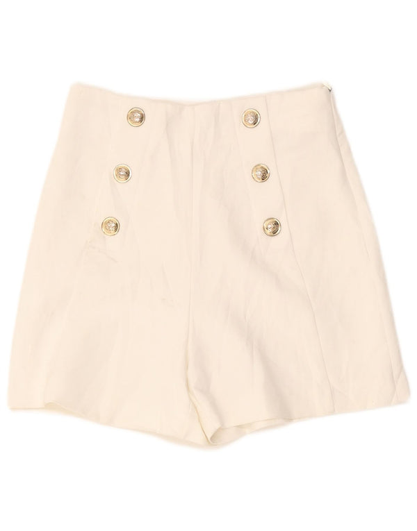 Женские повседневные шорты с высокой талией Zara XS W24, белые