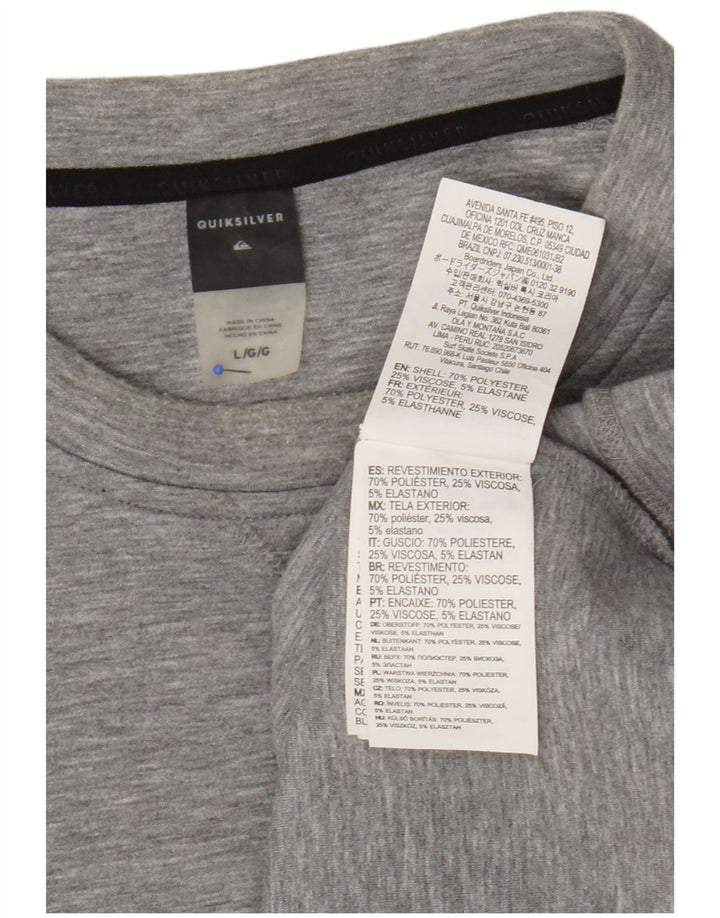 Quiksilver Herre grafisk sweatshirt jumper stor grå polyester
