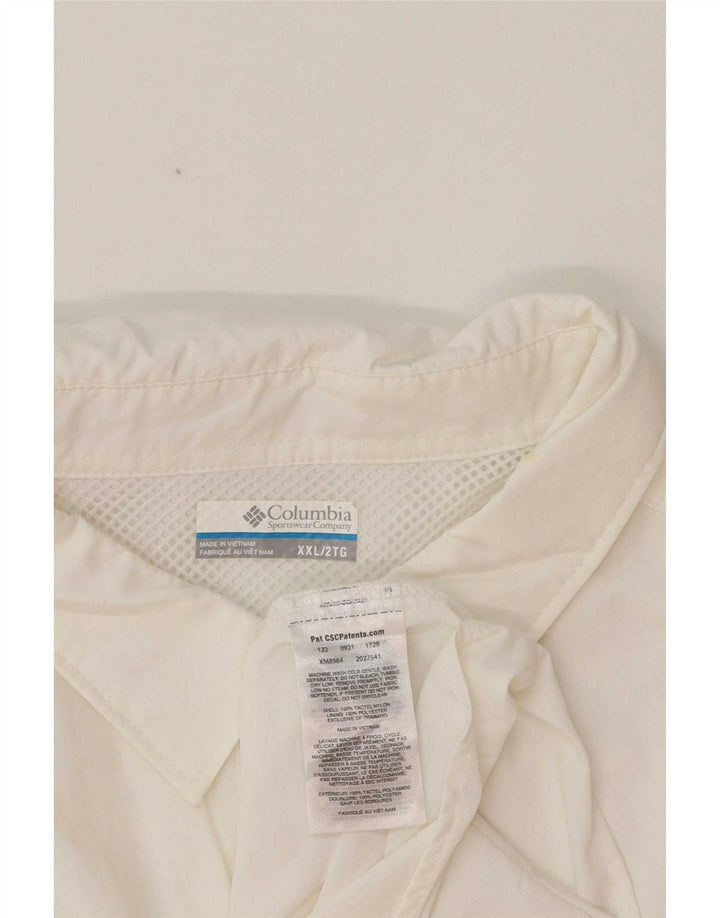 Columbia Mens Shirt 2XL White Nylon