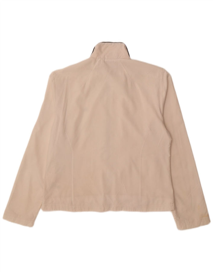 ADIDAS Womens Tracksuit Top Jacket UK 12 Medium  Beige Polyester