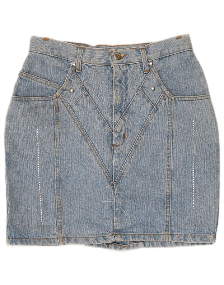 Jinglers Dame Mini Denim Nederdel W28 Medium Blue Bomuld