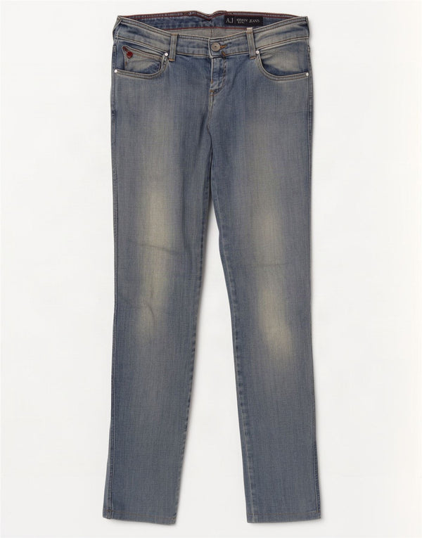 Damskie jeansy Skinny Armani W30 L32 Niebieskie bawełniane