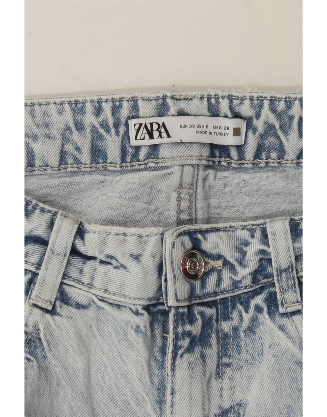 ZARA Womens Straight Jeans EU 38 Small W28 L29 Blue Vintage Zara and Second-Hand Zara from Messina Hembry 