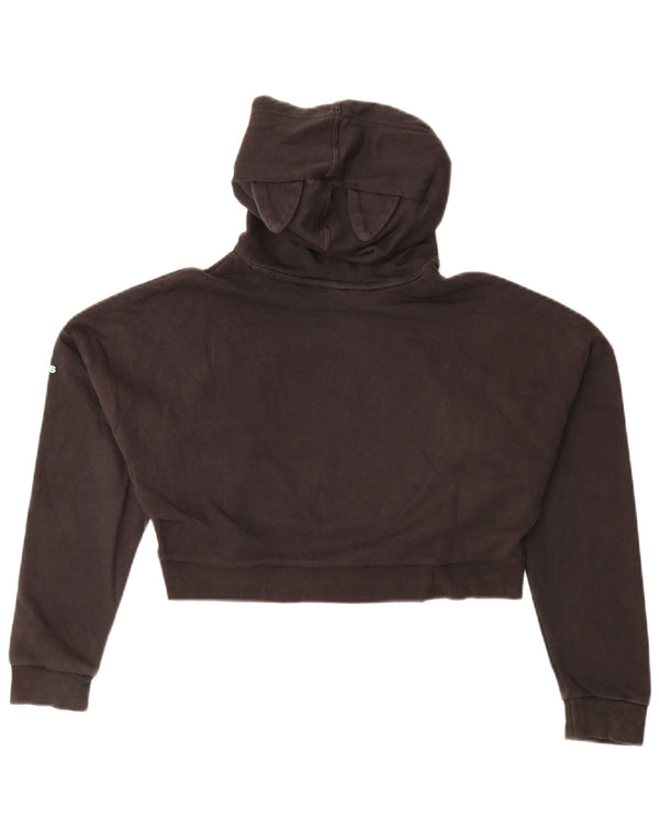Adidas Girls Graphic Crop Hoodie Jumper 11-12 år Sort Bomuld