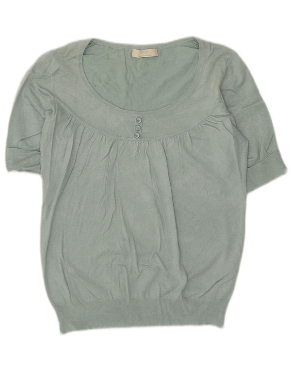 Marks & Spencer Damen-Blusenoberteil UK 16 Large Green Viscose