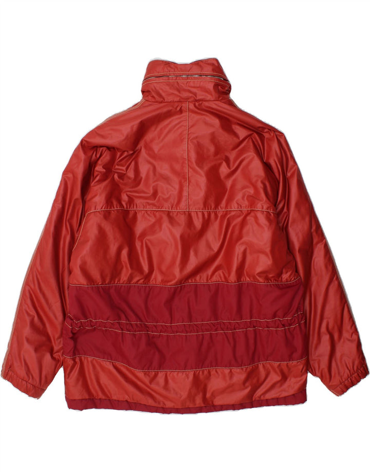 POST CARD Mens Hooded Windbreaker Jacket IT 48 Medium Red Polyester Vintage Post Card and Second-Hand Post Card from Messina Hembry 